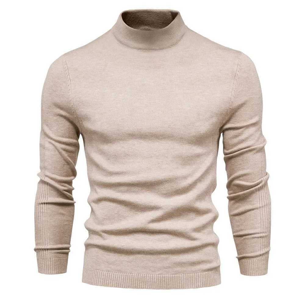 Mens Wear Europe and America Autumn/Winter Mens Wear New Bottom Sweater Slim Turtle Neck Casual Knitted Sweater W2411111
