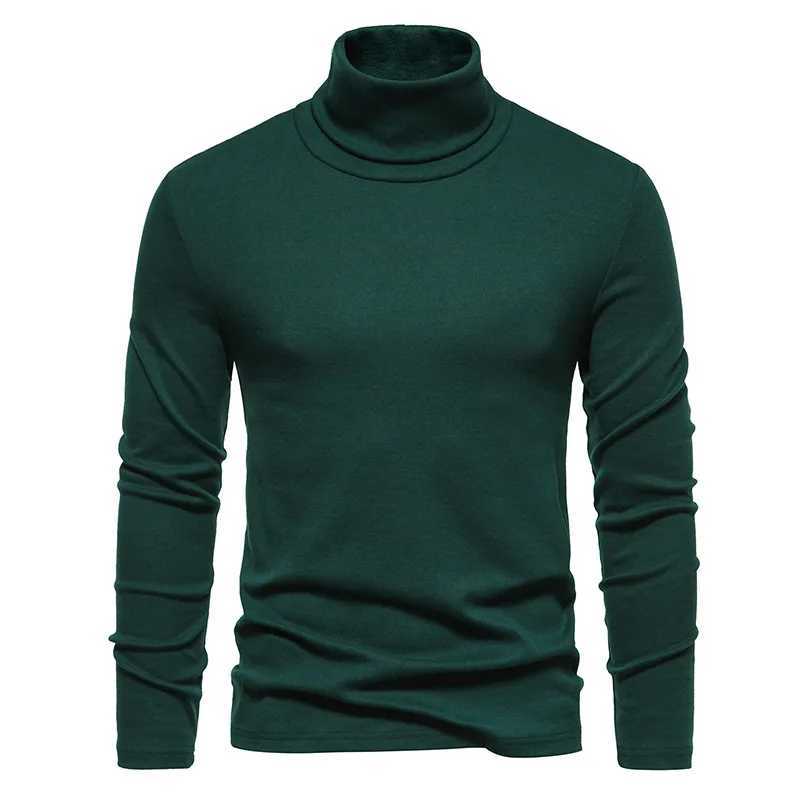 Mens purple collar sweater autumn winter long sleeved warm casual basic top slim fit warm hem mens 2 colors W2411111