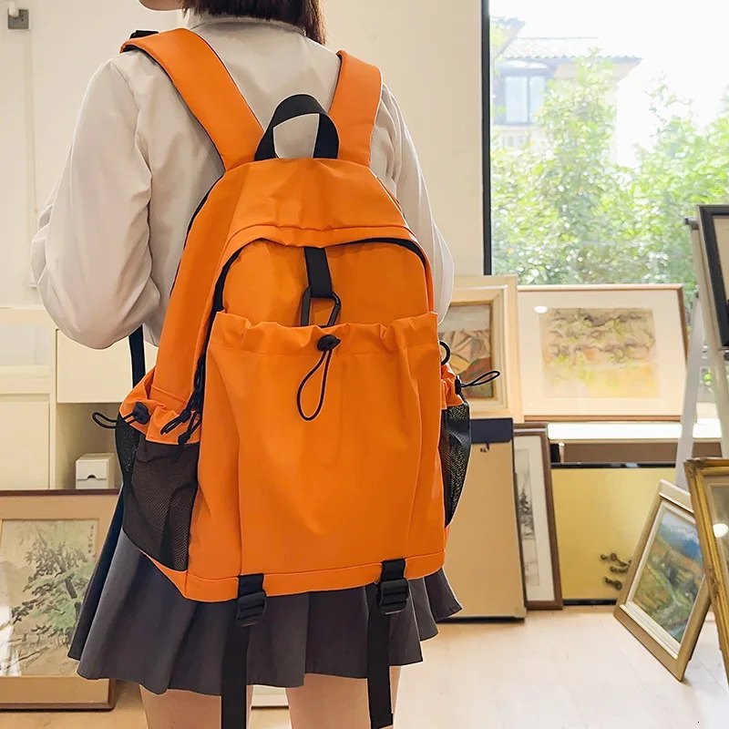 Trend Harajuku Nylon Large Capacity Aesthetic Gothic Female Student Backpack 241111