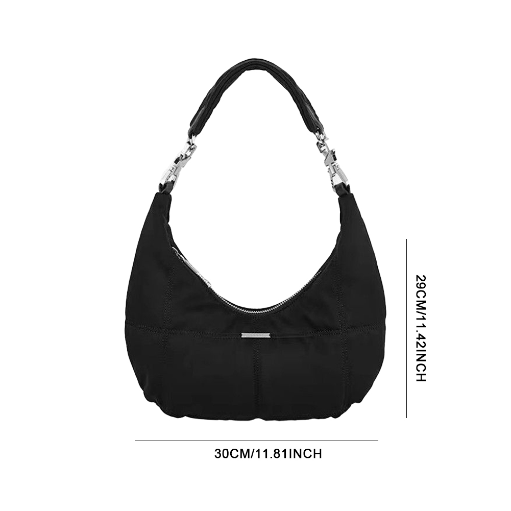 Women Vintage Underarm Bag Versatile Zipper Hobos Small Shoulder Bags Purse Casual Soft Satchel Bag Trendy Daily Dating Bag