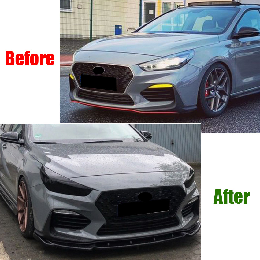 Car Front Lip Splitter Diffuser Body Kits For Hyundai I30N 3 2017-2019 3.5 2020-2023 Spoiler Bumper Guard Protector