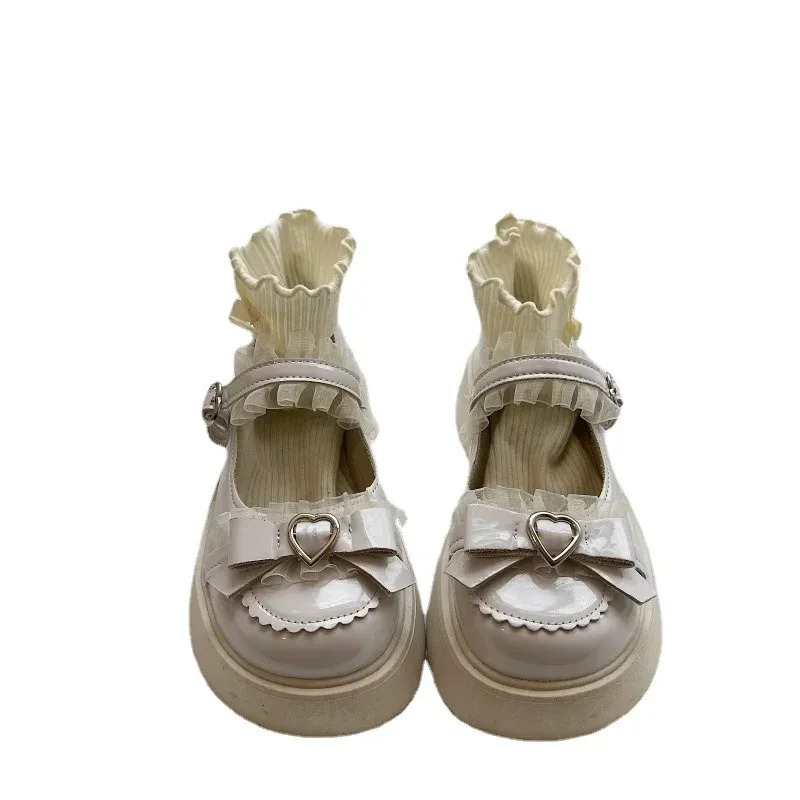 Solid Square Heel Mary Janes Round Toe High Quality Shoes Female Buckle Strap Metal Decoration Mid Heel Pumps 241112