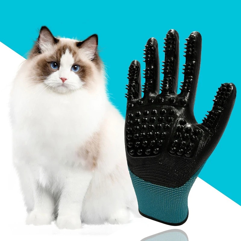Silicone Pet Grooming Glove: Gentle Brush For Bathing, Massage, And Deshedding