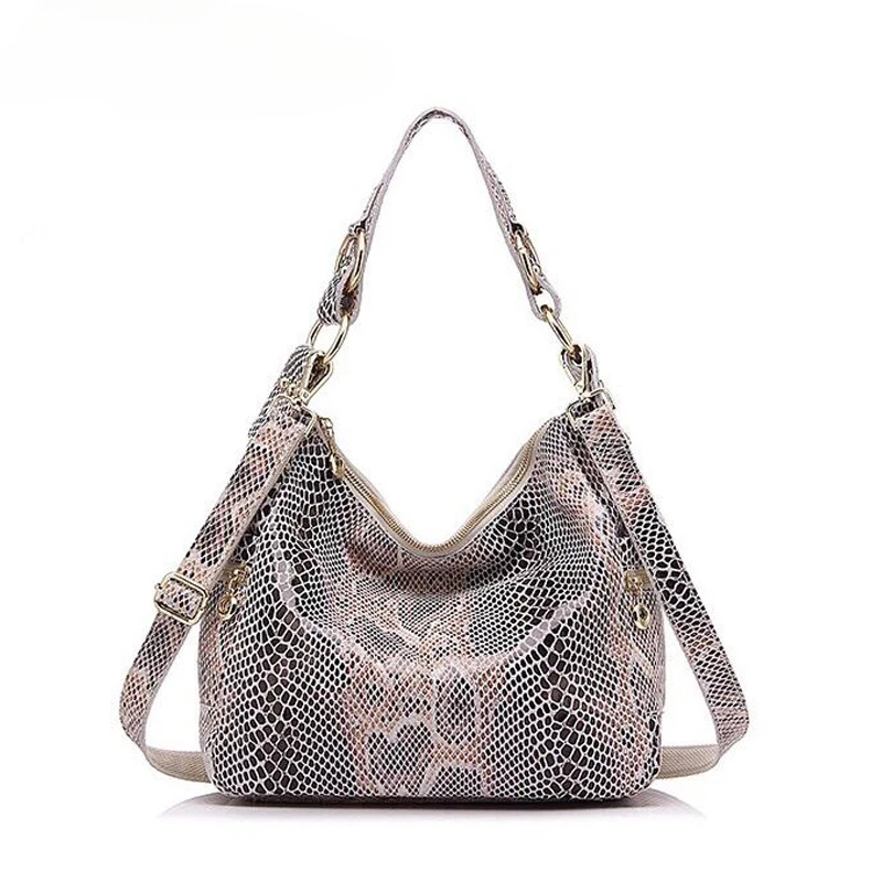 100% Real Lady Snake Bags Shiny Serpentine Emed Genuine Leather Handbags For Women Genuine Leather Serpentine BagVoyage