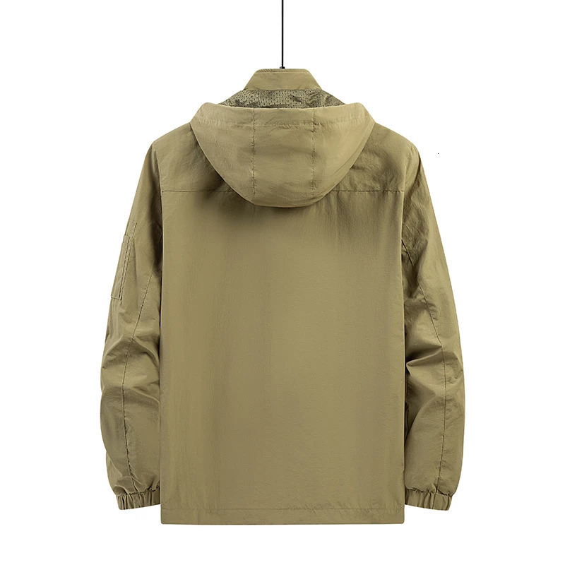 2024 Baggy Jackets Men Spring Autumn Outdoor Casual Windproof Waterproof Work jacket Flying Multiple Pockets Pizex Trench Coats 241112