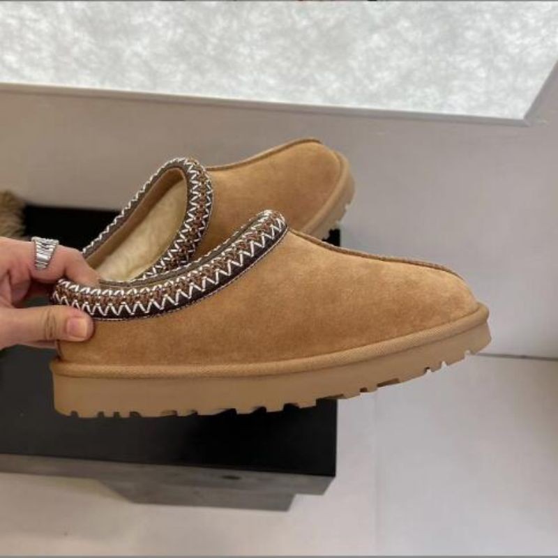 designer Tasman Tazz Slippers Disquette Slipper Mini Boot funkette Chestnut Fur Mules Slides Sheepskin Shearling Ultra Platform Suede Upper Comfort Fall Winter