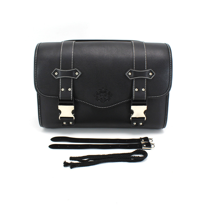 Saddlebag Side Retro PU Motorcycle Tool Bag Harley Sportster XL883 XL1200 Touring Honda For W400 W650