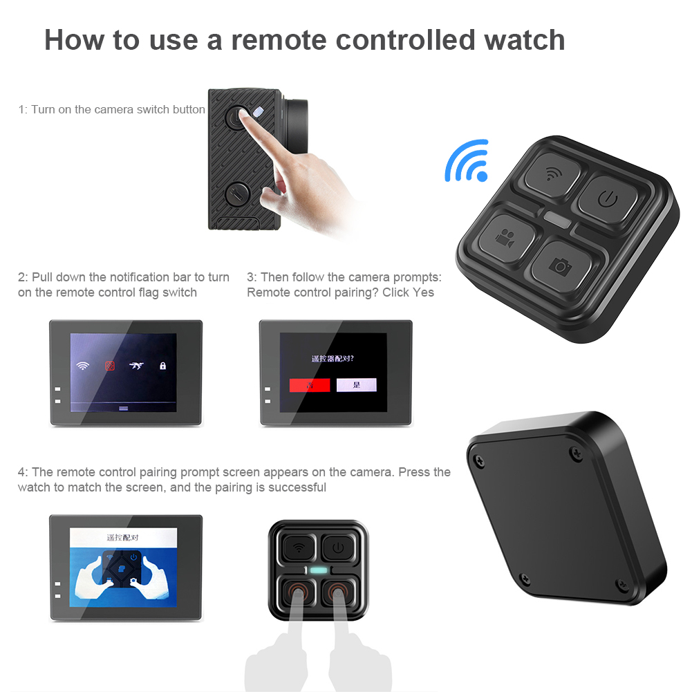 Sports Camera Remote Controller Adjustable Camera Remote Control Watch Flexible Wristwatch Remote Control for Sjcam C200 A10 A20 7dc74