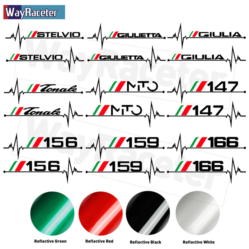 2 Pcs Italian Sticker Creative Vinyl Decal For Alfa Romeo Tonale 2023 Steio Giulia 156 166 159 Giulietta 147 Mito Accessories