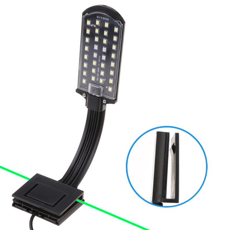 Aquarium LED Clamp Light High Brightness White & Blue Lighting Energy Saving 32 Beads Small Lamp for Nano Fish DropShipping