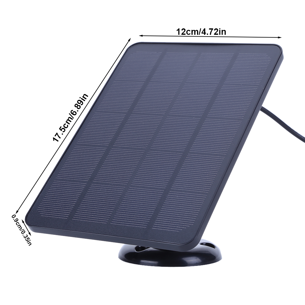 4W 5V Solar Charging Panel Waterproof Adjustable Wall Mount Bracket with 9.8FT Charging Cable for Ring Stick Up&Spotlight Camera