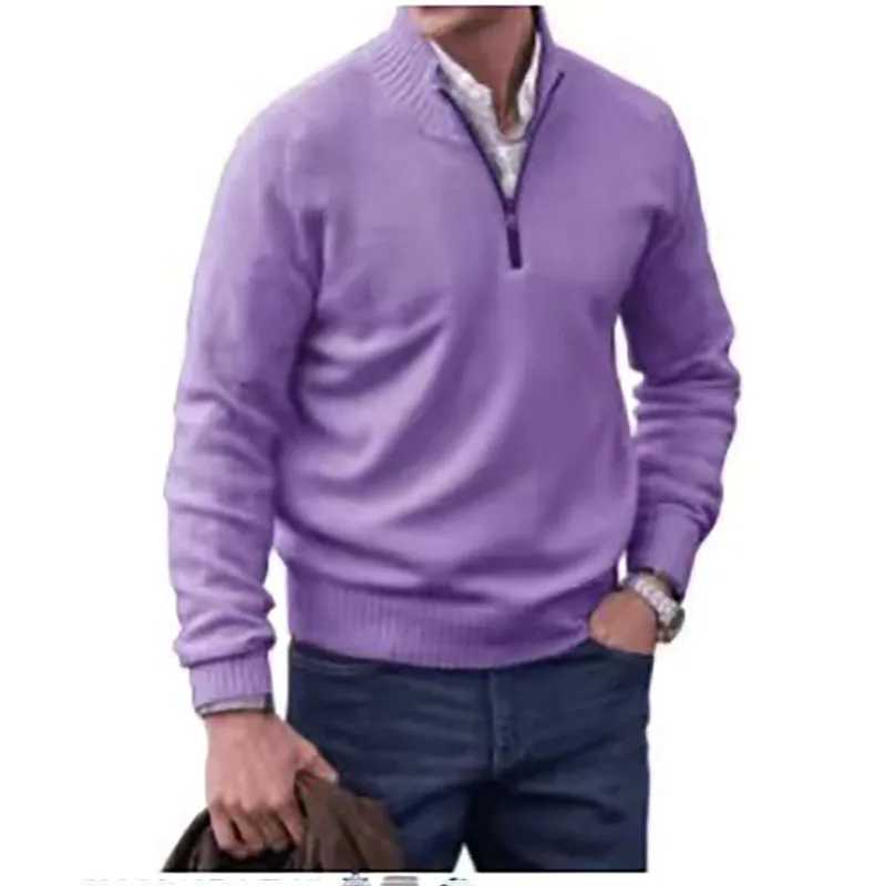 2022 Autumn Winter Mens Sweater Warm Turtle Neck Long Sleeve Knitted Pulled Solid Color Large Size Mens Top Ropa Hombre W2411111