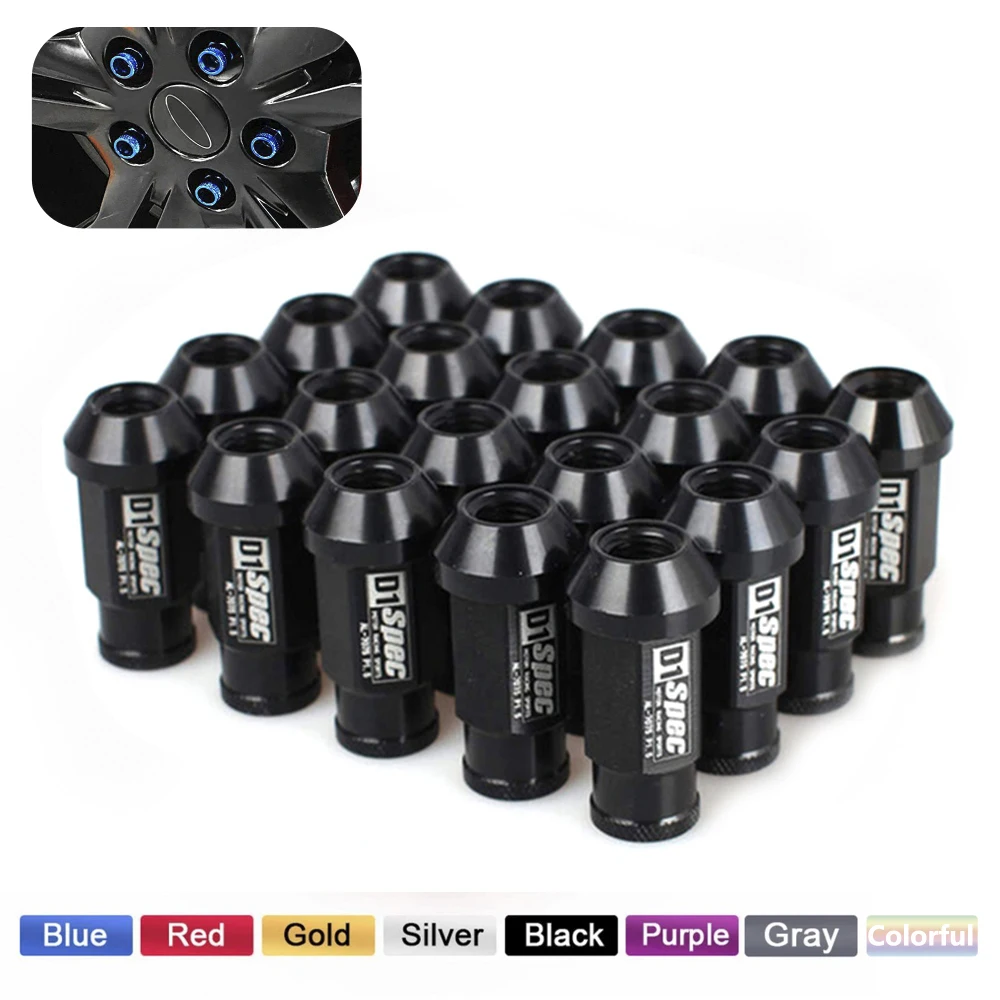 D1 Spec-20 PCS/set 52MM M12X1.5 D1-SPEC JDM WHEEL LUG NUT FOR HONDA ACURA CIVIC INTEGRA NEW