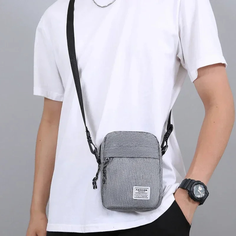 Mens Small Bag Shoulder Bags Trendy Diagonal Backpack Chest Light Boy Mini Casual Mobile Phone Waist Pack 241111