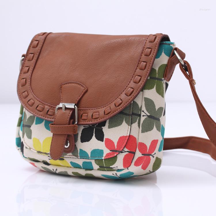 Shopping Bags Autumn And Winter European American Retro Style ral Cloth Women's Shoulder Bag Canvas Animal Pattern Casual Small Foreign zhanyishe