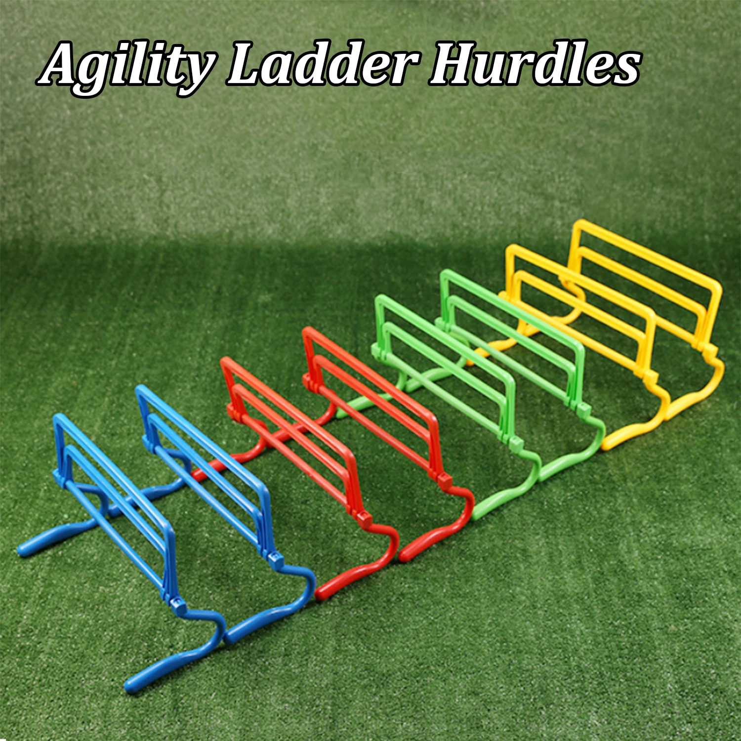 Adjustable Height Hurdle Foldable Soccer Obstacle Racks for Agility Speed Training Soccer Equipment Outdoor Exercise Ladder Rack