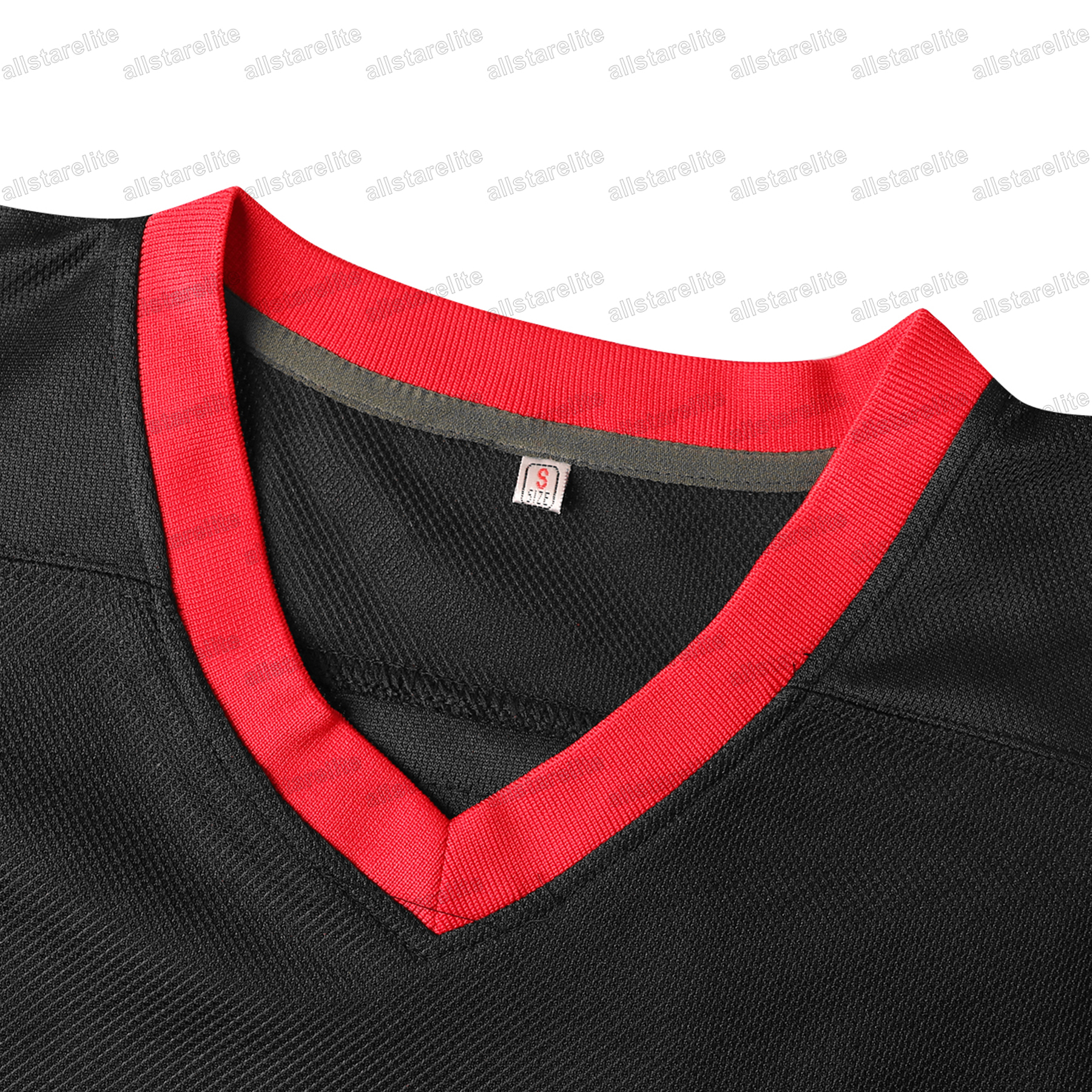 Friday The 13th Voorhees Embroidered Black White Hockey Jersey - Long Sleeves, Halloween Horror Movie Jersey sporty and fashionable casual, street bre