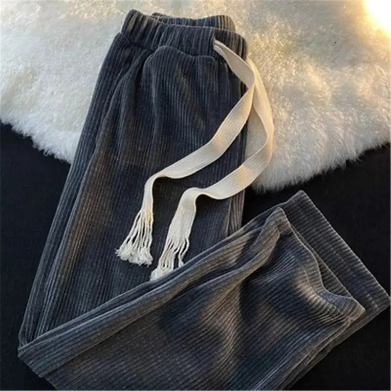 n casual pants mens trend ins loose youth hoodies spring and autumn straight-leg wide-legged athletic pants 241112