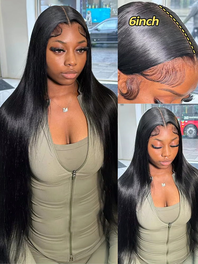 30 40 Inch Bone Straight 13X6 HD Human Hair Frontal High Density 13X4 Front Wig 5X5 Lace Closure Glueless Wigs