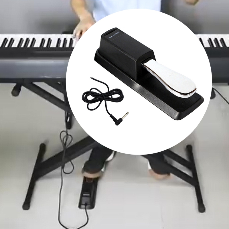 Piano Sustain Pedal Damper Pedal Polarity Switch Sustain Pedal Foot Switch 6.5mm Plug for Digital Piano MIDI Keyboard