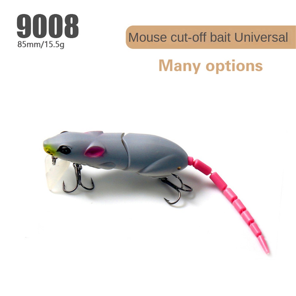 Plastic Mouse Artificial Lure Mouse Fishing Lure Swimbait Rat Pike Bass Minnow Floatingbaits Fishing Tackle Accessories smile