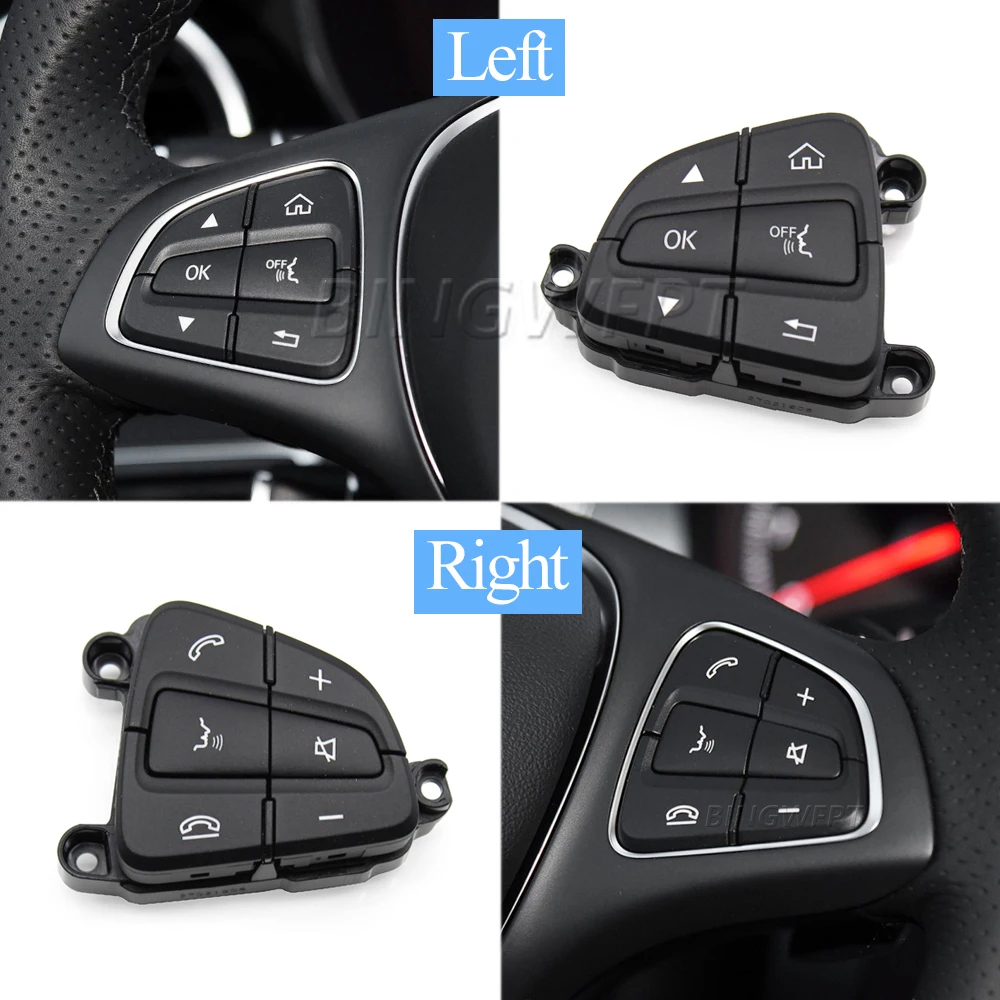 Mercedes W205 W253 Car Steering Wheel Switch Control Buttons For Benz C GLC Class C200 C220 C260 GLC250 GLC300 2015-2021
