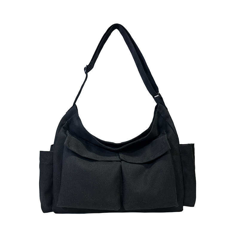 2024 Winter New Artistic Simple Single Shoulder Tote Bag Ins Large Capacity College Student Classroom Bag Crossbody Bag for Women