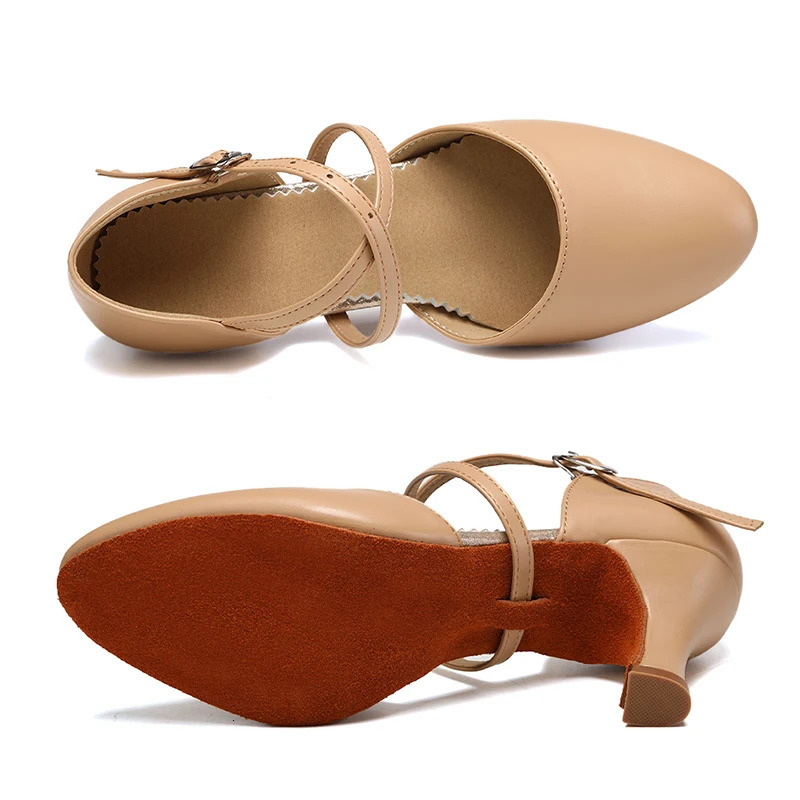 DKZSYIM Womens Dance Shoes Latin Party Tango Jazz Elegant Dance Shoes Lace Sole Closed Sole Microfiber Leather 7 Colors 241111