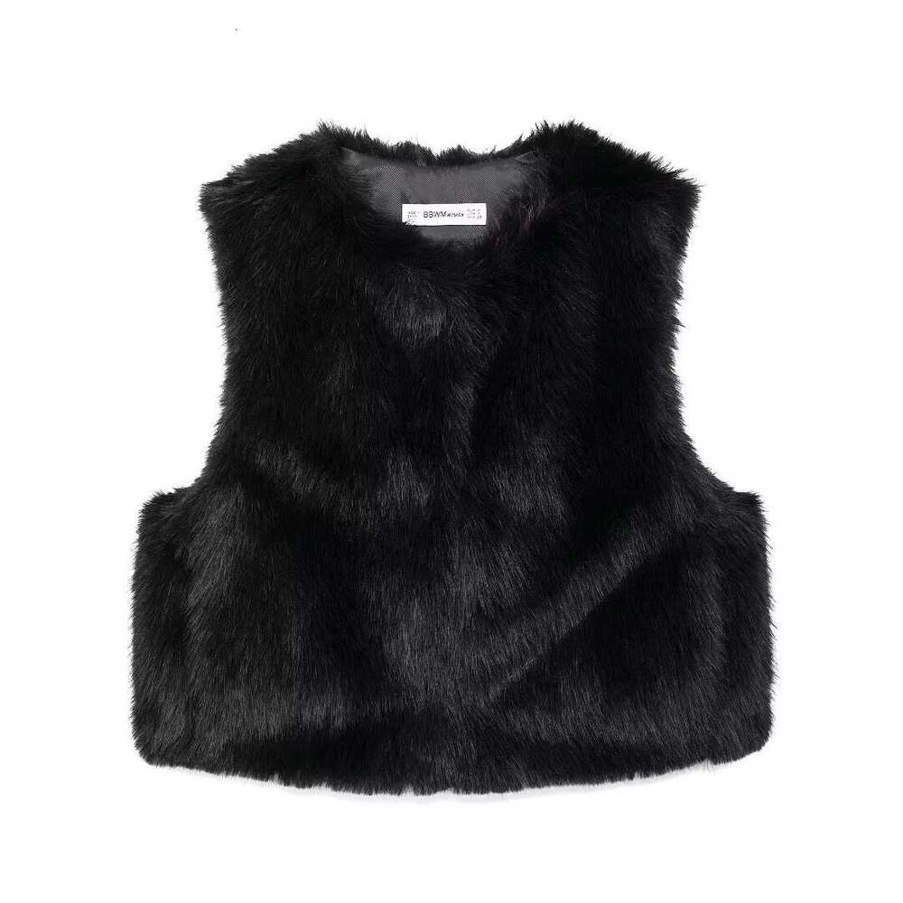 shanshi fur coat women Wind faux effect vest imitation mink fur coat loose and slimming versatile socialite temperament