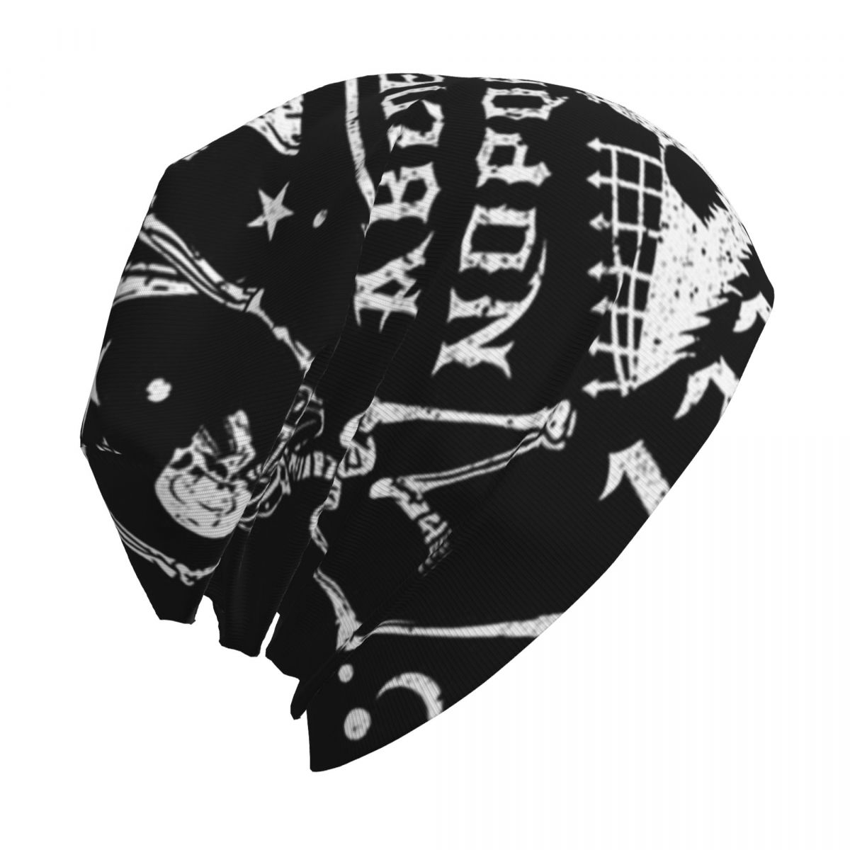 Autumn Winter Ouija Board With Skull Occultism Soft Thin Knitted Hat Outdoor Warm Cold Proof Bonnet Cap