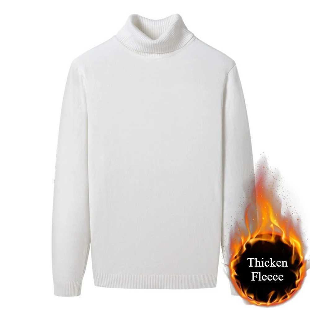 Turtle neck mens autumn knitted long sleeved high neck sweater mens clothing zipper W2411111