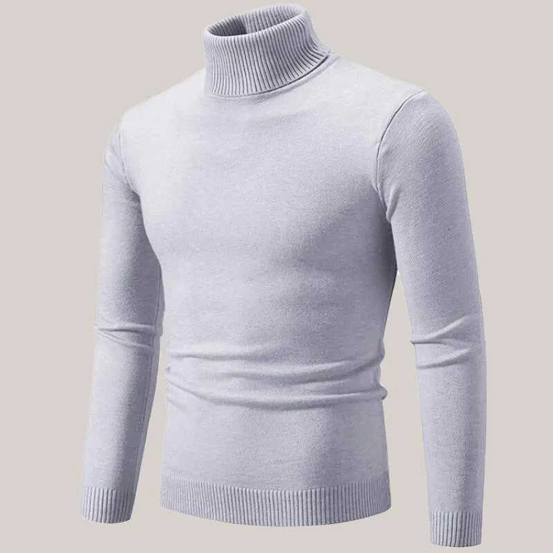 5XL Mens Sweater Ultra Thin Fit Pulling Flower Mens Knitted Sweater Bottom Shirt Autumn and Winter Turtle Neck Warm Solid Color Sweater W2411111