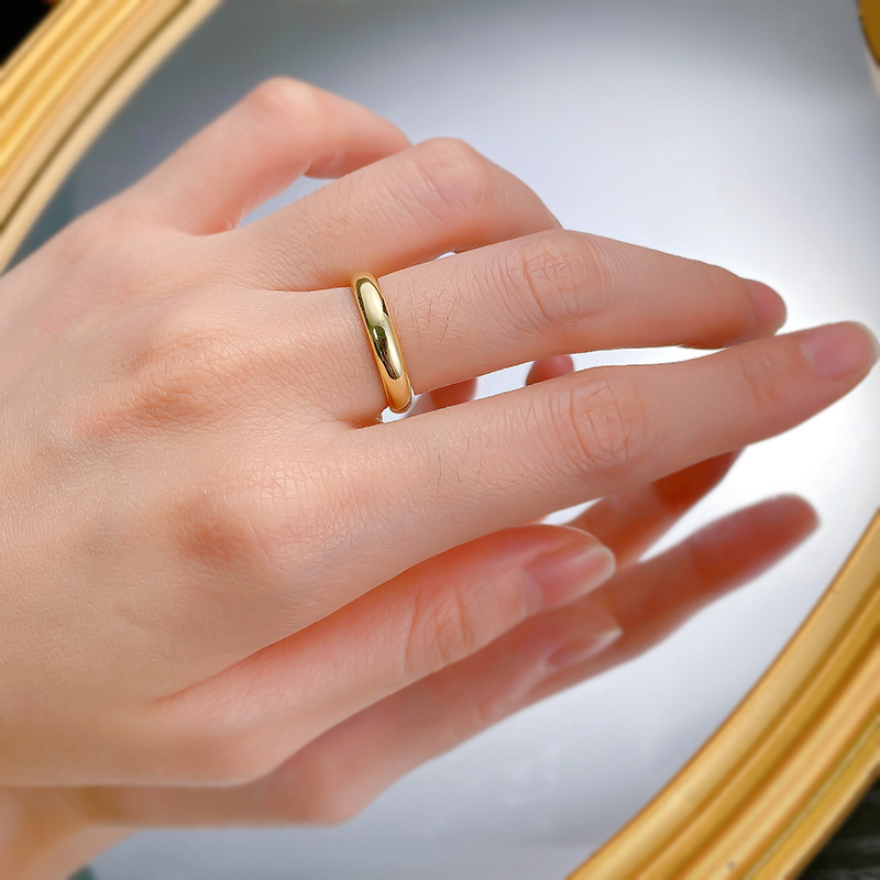 2024 Drop Ship Simple Wedding Band Rings Fine Jewelry Real 100% 925 Sterling Silver Smooth Party Women Men Engagement OL Ring For Lover Gift