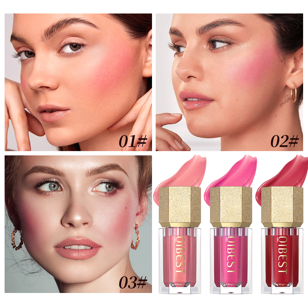 Liquid Cheek Blush Facial Nourishing Blush Gel Cream Waterproof Multi-purpose Eyes&lips Makeup Blush Stick Cosmetics 5 Colors