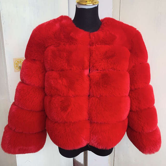 shanshi fur coat women Haining autumn winter new warm and casual patchwork imitation fox fur coat women's clothing