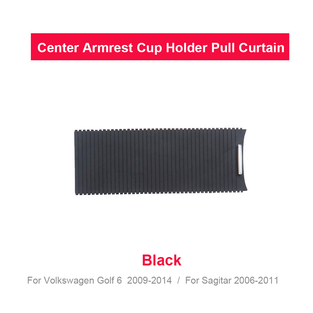 Control Storage Case 5KD83253182V Center Armrest Box Cover Plate Shutters Cup Holder for VW Golf 6 2009-2014