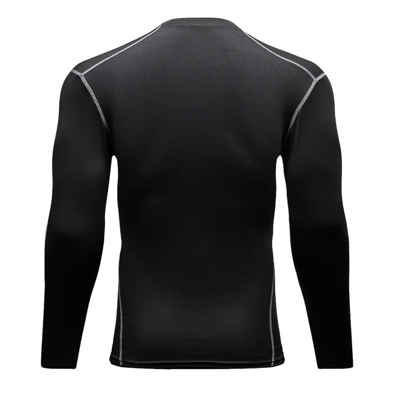 Winter Men Thermal Compression Gym T Shirt Quick Dry Fitness Running Shirts Long Sleeve Bodybuilding Top Sport T-Shirt 241112