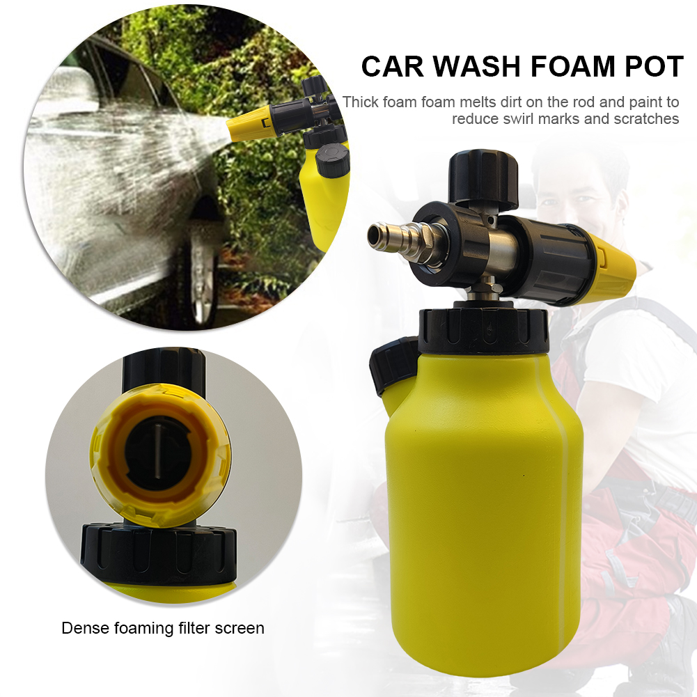 Sprayer ddmysmile 1L Adjustable Foam Spray Angle 1/4 Quick Connect High Pressure Ddmysmile Car Washer Spray Bottle For Car Washing Cleaning Tools Smil