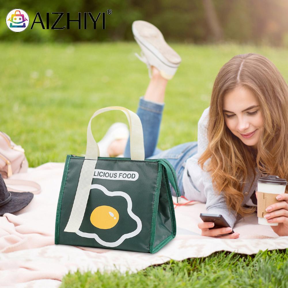 2025 new Portable Picnic Insulated Bag Aluminum Film Triangle Kids Food Storage Handbags Large Capacity Waterproof for Outdoor Barbecues zhanyishengli