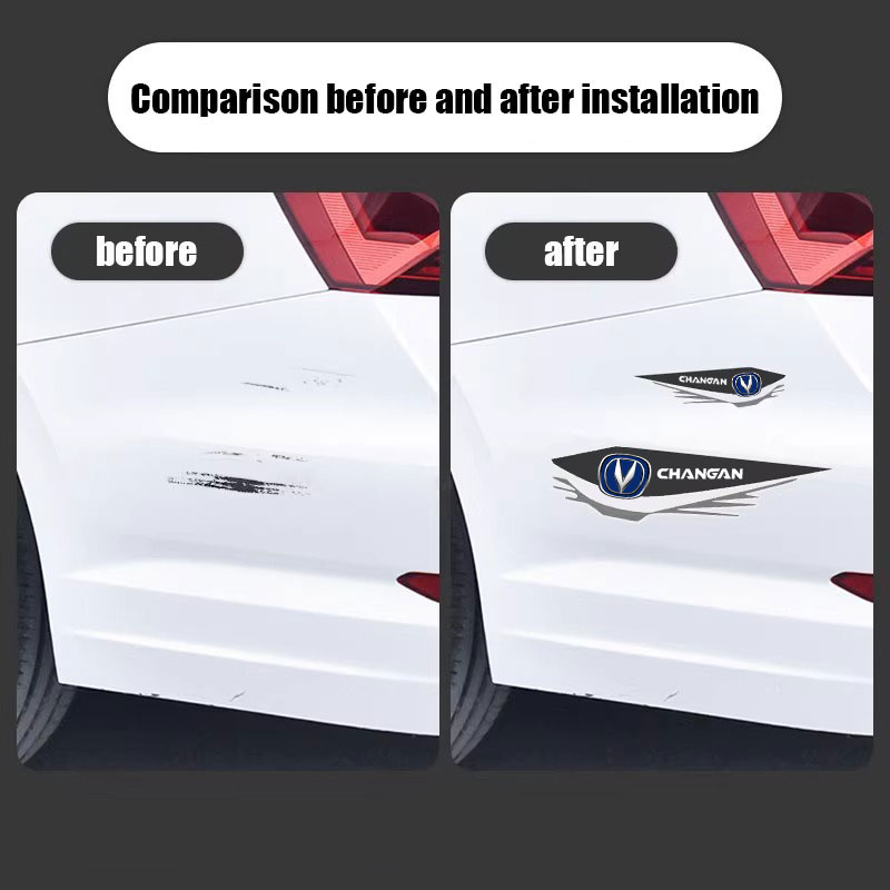 Car are waterproof, sun proof, 3D three-dimensional stickers with scratches to block car labels multiple models Sticker