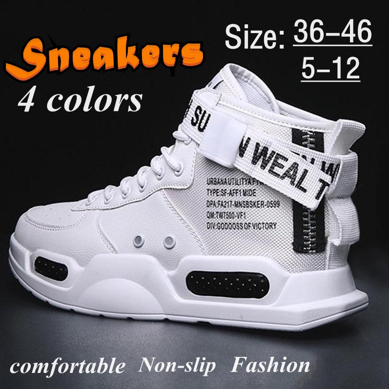 Brand Mens Casual High-tops Trendy Boys Basketball Sports Tennis Outdoor Off-road Shoes Couple Sneakers