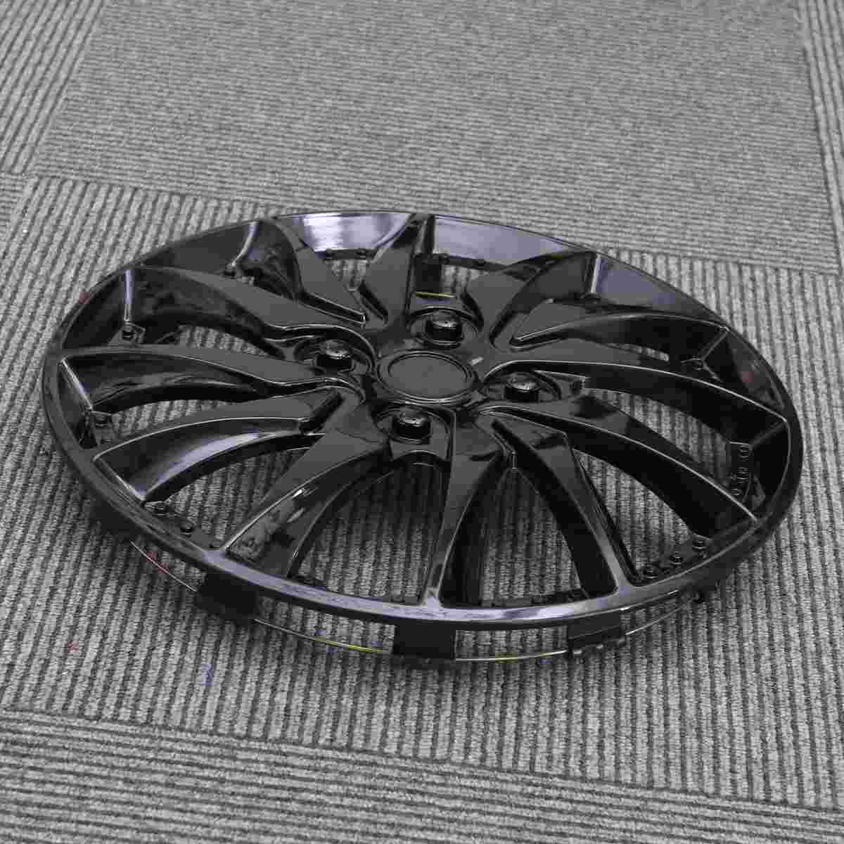 Black Universal Hubcap Wheel Covers Auto Tire Rim Covers Replacement Car Vehicle Wheel Rim Skin Cover 14 Inch