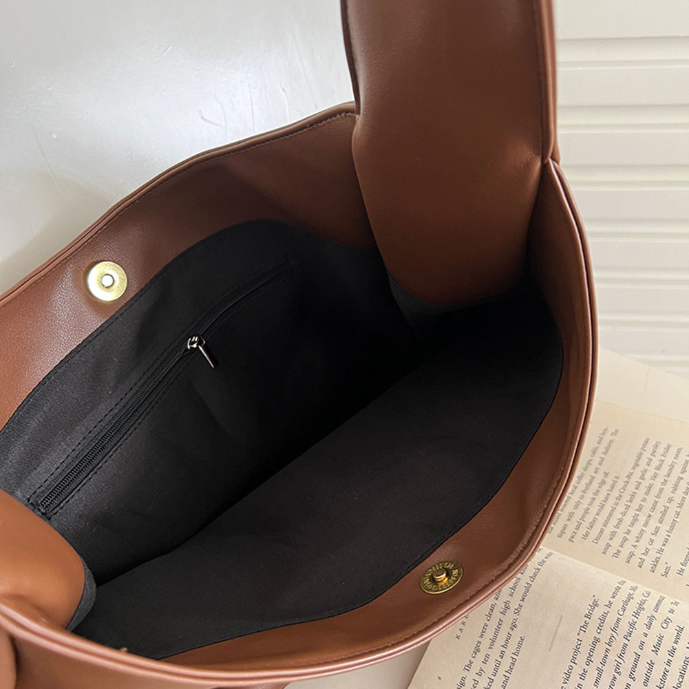 Women Vintage Hobo Bag Casual PU Leather Shoulder Bag Large Capacity Retro Tote Handbag Soft Underarm Bag Fall Winter Bag