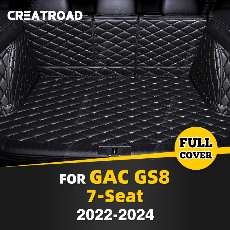 Auto Full Coverage Trunk Mat For GAC Trumpchi GS8 7-Seat 2022-2024 23 Car Boot Cover Pad Cargo Interior Protector Accessories d1bf6