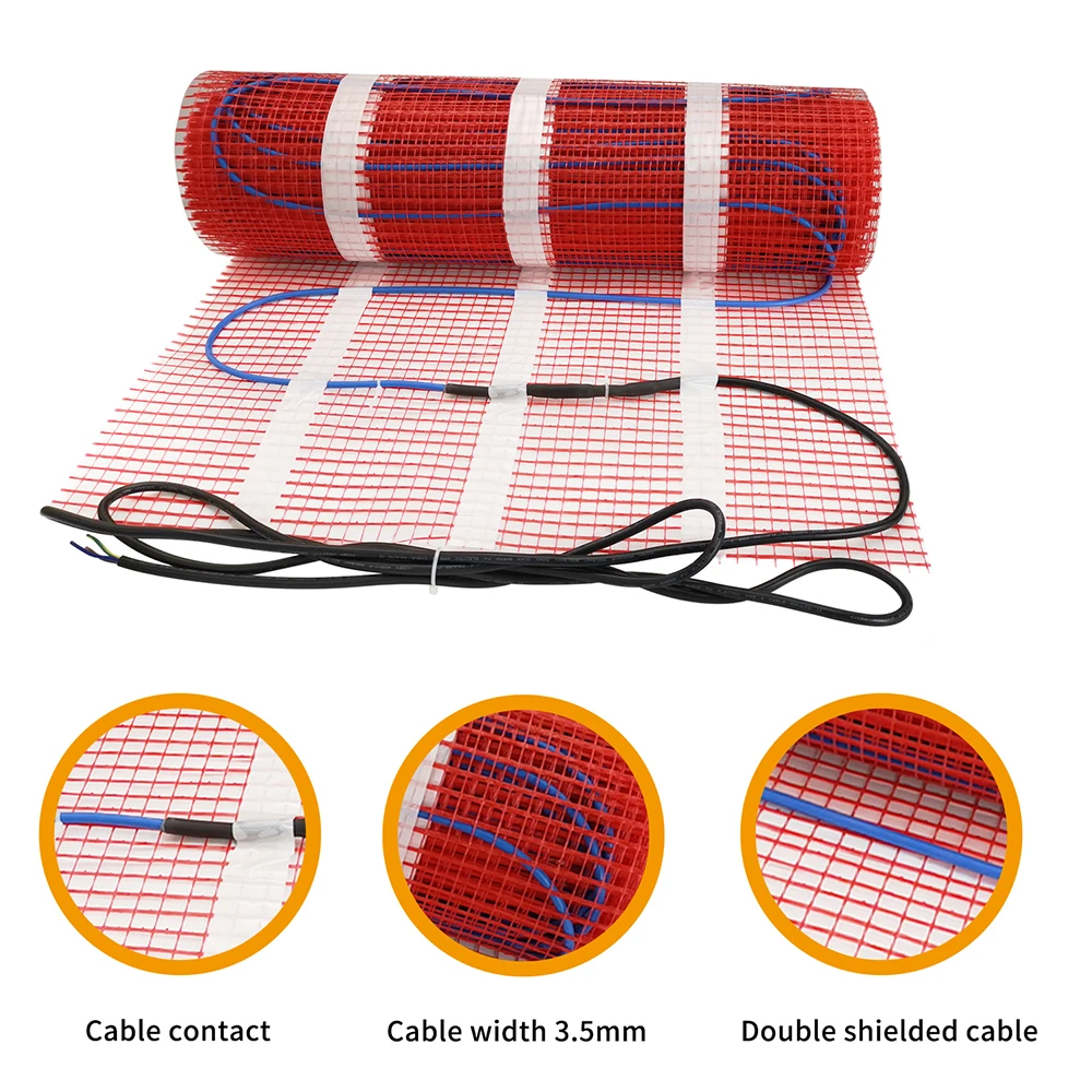 MINCO HEAT 200w/m2 Electric Warm Mat 0.5~15m2 for Concrete/Wooden /Ceramic Tiles Floor Heating Systems