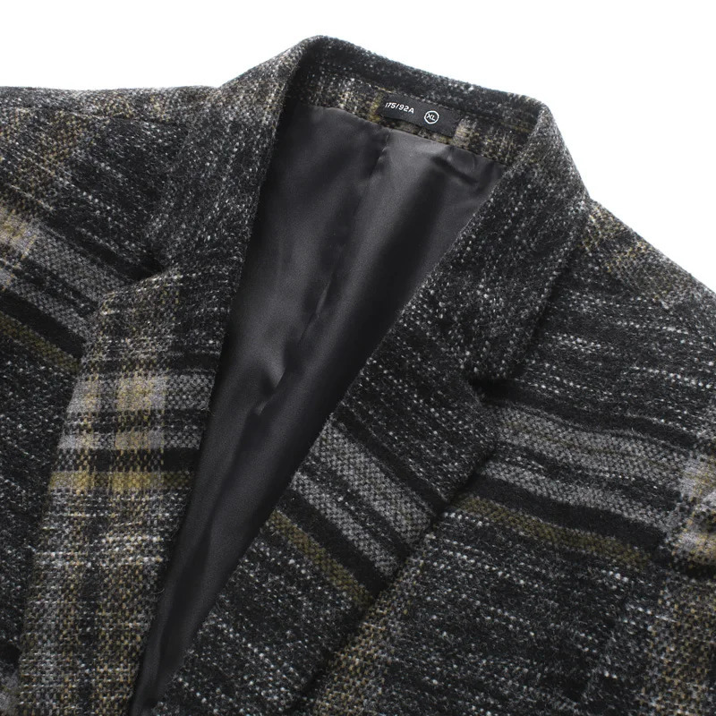 Male Winter High End Business British Style Slim Fit Thick Blazers Mens Fashion Quality Suit Jacket Coat 240412