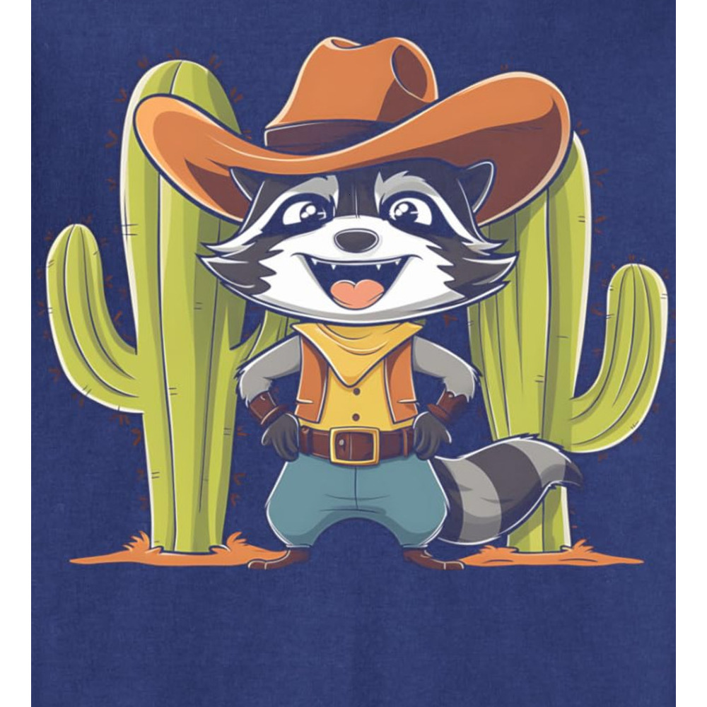 Long Sleeve Shirts for Men sweatshirt Raccoon Cowboy Cactus Desert Southwest Funny Graphic Sweatshirt T shirt Tee Streetwear Casual tops clothes