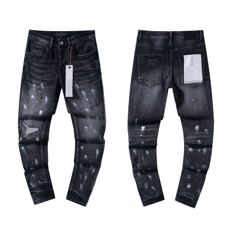 Men's Jeans Black American Retro Instagram Influencer Design Casual Y2k Tight Height Street Jeans