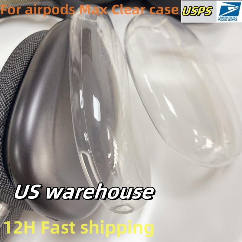 For airpods Max 2 generation TWS bluetooth Headphone Accessories Transparent Solid Silicone case Air Max Pro 2 USB-C Headphones Smart Case popup Protective Case