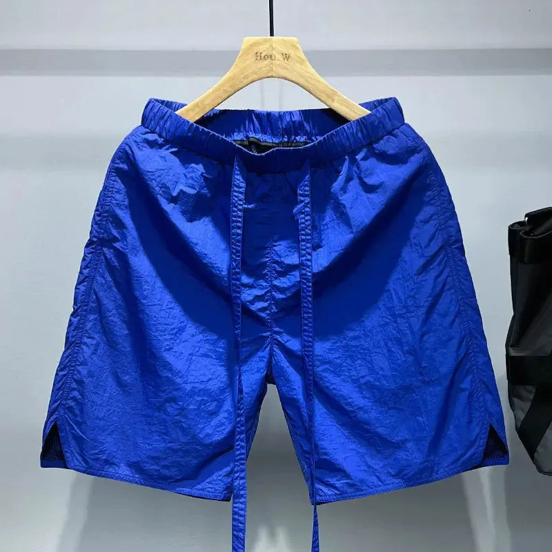 Men Sports Shorts Thin Quick Dry Breathable Casual Classic Resistant Shorts Pants Drawstring Beach Cargo Shorts Men Clothing 240409